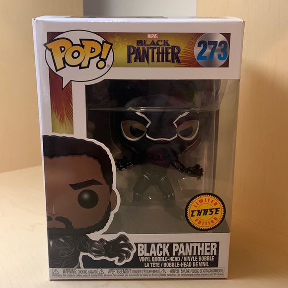 Funko | Toys | Funko Pop Black Panther Chase Marvel Black Panther Vinyl Figure 273 New | Poshmark